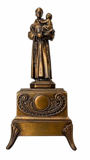 Beeld, Saint Antoine avec l’Enfant Jésus - 26 cm -