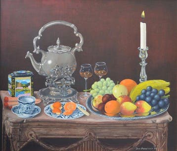 Jan Hoogeveen (1932-2025) - Stilleven met fruit en