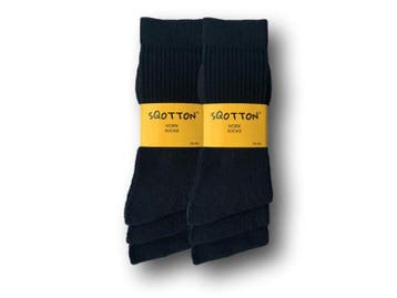 6 paar SQOTTON® Werksokken - Heavy - Zwart, Kleding | Heren, Verzenden, Nieuw