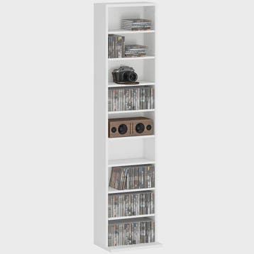 HOMCOM Multimediakast - 260 CD/DVD Opslag - 9 Vakken & 6 Pla, Verzenden, Nieuw