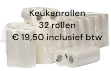 Keukenrol 2-laags 32 rollen, Ophalen of Verzenden, Nieuw