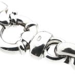 Zilveren jasseronschakel armband (Schakelarmband), Sieraden, Tassen en Uiterlijk, Armbanden, Ophalen of Verzenden, Gebruikt, Overige kleuren