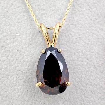 Hanger - 14 karaat Geel goud - 5.01ct. tw. Diamant