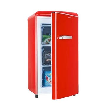 Laika 60L diepvrieskast | Rood | JouwKlimaatkast, 85 tot 120 cm, Refurbished, Ophalen of Verzenden, Minder dan 75 liter