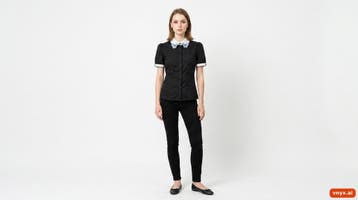 HELL BUNNY Blouses Dames maat S Zwart Vintage, Ophalen of Verzenden, Nieuw
