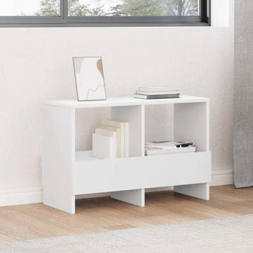 vidaXL Tijdschrift Rek Wit 68,5 x 30 x 45 cm, Huis en Inrichting, Woonaccessoires | Krantenbakken en Lectuurbakken, Verzenden