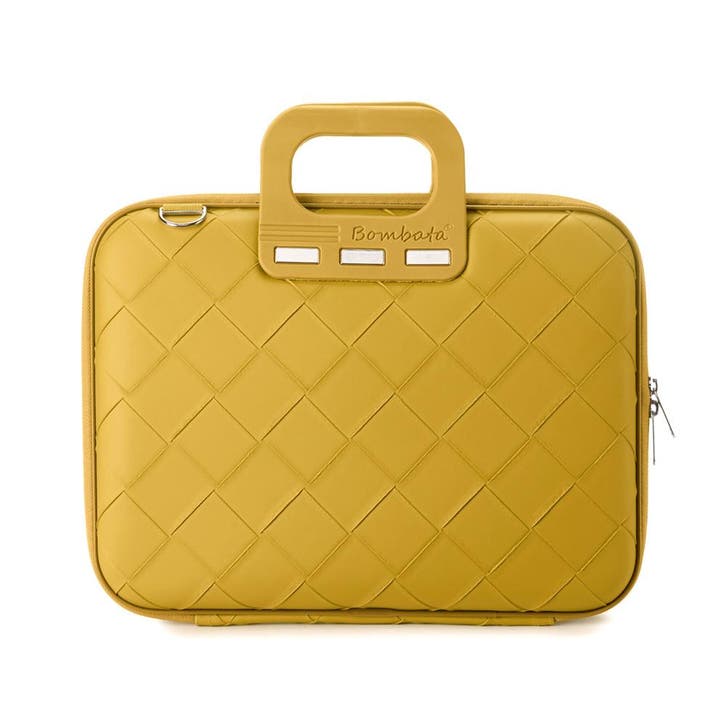 Bombata Intrecciato 13 / 14 inch Laptoptas Vlecht Geel, Computers en Software, Laptoptassen, Nieuw, Verzenden