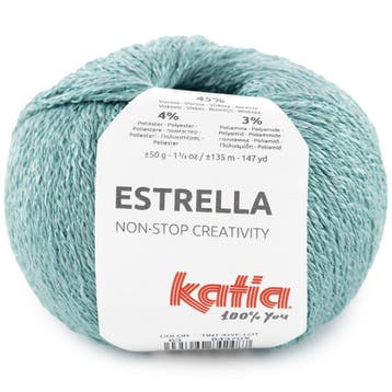 Katia Estrella - 63 Turquoise - Katoen/Viscose Fantasiegar, Ophalen of Verzenden, Nieuw