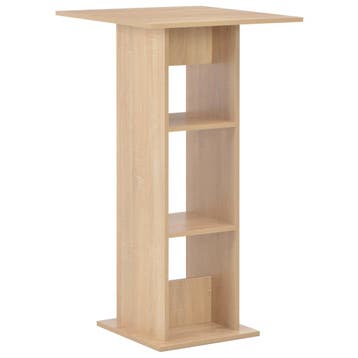 vidaXL Bartafel 60x60x110 cm eikenkleurig, Huis en Inrichting, Verzenden, Nieuw