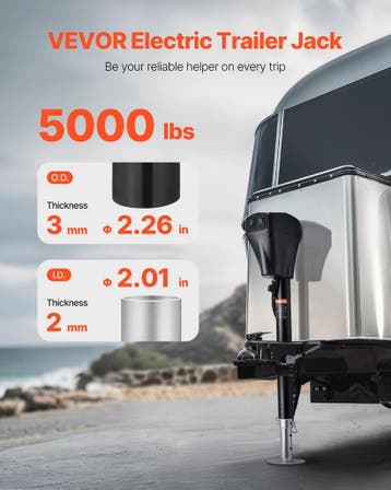 SUNCENT Elektrische aanhangerkrik, 2200kg, camper aanhangers, Verzenden, Zo goed als nieuw