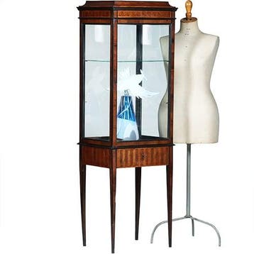 Vierkante Hepplewhite vitrine met  glas rondom en een unieke, Antiek en Kunst, Ophalen of Verzenden