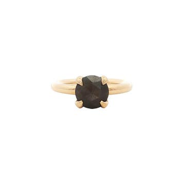 Gouden catch ring met bruine saffier van Bron Jewelry 18, Verzenden, Zo goed als nieuw, Goud
