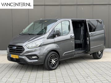 Ford Transit Custom 2.0 TDCI 130PK L2 DC Apple Carplay 2 Sch, Stof, Gebruikt, Ford, Zilver of Grijs