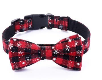 Halsband met strik voor hond - Kerstmis Rood, Ophalen of Verzenden, Nieuw