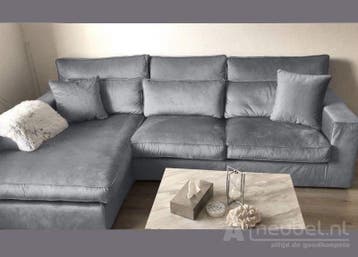 Oudenbosch Longchair - loungebanken - Zilver, Nieuw, 150 cm of meer, Stof, 250 tot 300 cm