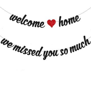 Welcome Home ballonnen slinger met 2 bloemen, Hobby en Vrije tijd, Ophalen of Verzenden, Nieuw, Overige
