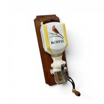 Pe-De - Koffiemolen - Hout, Metaal, Glas, Aardewerk - Wand