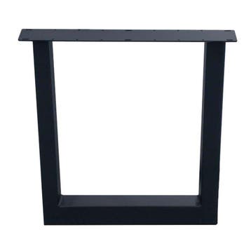 Stalen buiten U tafelpoot zwart 75 bij 10 cm en hoogte 72 cm, Ophalen of Verzenden, Nieuw