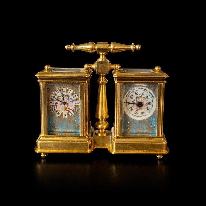 Rijtuigklok - Messing - 1970-1980, Antiek en Kunst, Antiek | Klokken