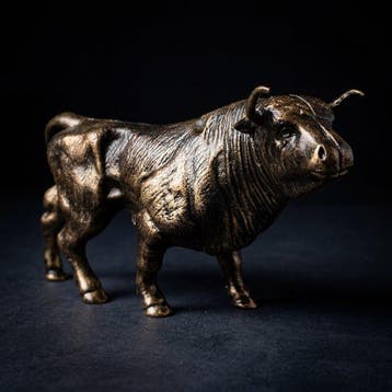 Spaarpot - Gietijzer - Stier 27.5 cm / 2.2 kg, Antiek en Kunst