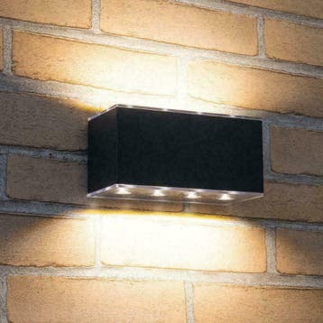 Solar LED wandlamp Olaf - Up down light - Rechthoek model, Tuin en Terras, Buitenverlichting, Overige materialen, Verzenden, Minder dan 50 watt