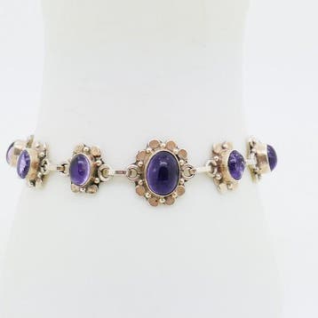Zonder minimumprijs - Armband Zilver - 12.00ct. tw. Amethist, Nieuw