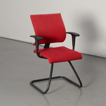 Ahrend 240 vergaderstoel, bordeaux rood, sledeframe, Ophalen of Verzenden, Nieuw