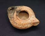 Oud-Romeins Terracotta olielamp - 85 mm (Zonder, Antiek en Kunst