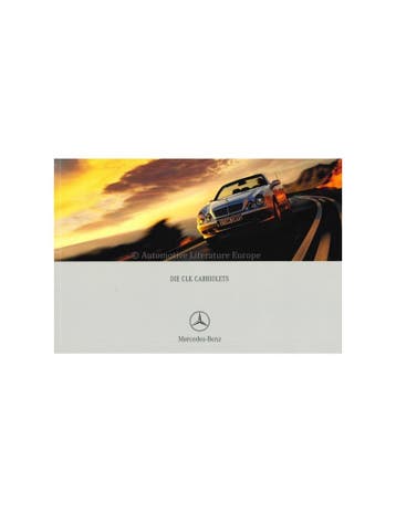 2001 MERCEDES BENZ CLK CABRIOLET BROCHURE DUITS, Boeken, Nieuw, Author
