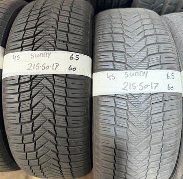 2x 215-50-17 Sunny AllSeason 2x 6.5mm €60 Per Band 215 50 17, Ophalen, 17 inch, All Season, Band(en)
