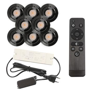 8 kantelbare veranda spots Rona, IP44, met aansluitset en, Ophalen of Verzenden, Nieuw