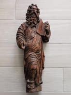 Beeld, legno Mosè XVII secolo, barocco - 50 cm - Walnoot, Antiek en Kunst