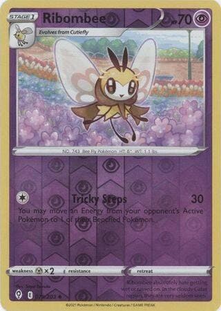 Ribombee 079/203 reverse holo (Evolving Skies), Hobby en Vrije tijd, Verzamelkaartspellen | Pokémon, Losse kaart, Nieuw, Foil