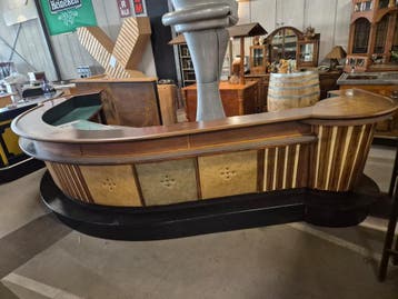 bar te koop huisbar mancave bar barmeubel bruin cafe barren, Ophalen of Verzenden, Gebruikt