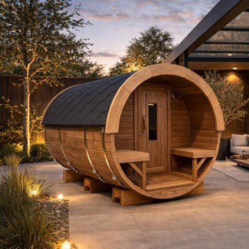 Barrel Sauna voor Tuin | Buitensauna |  Finse Sauna, Sport en Fitness, Sauna, Ophalen of Verzenden, Nieuw, Fins of Traditioneel