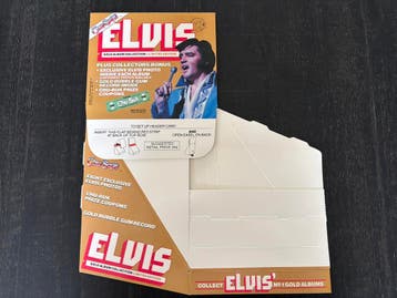 Elvis - Vintage Chu-Bobs Bubble gum Gcollection display 1981, Verzamelen, Ophalen of Verzenden, Zo goed als nieuw, Overige typen