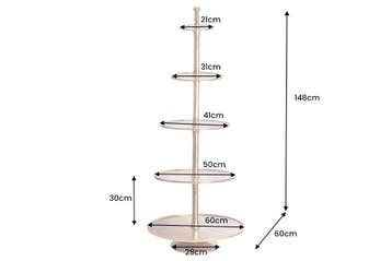 Design XXL taartplateau ABSTRACT 150cm goud metaal met vijf, Huis en Inrichting, Woonaccessoires | Vazen, Ophalen of Verzenden
