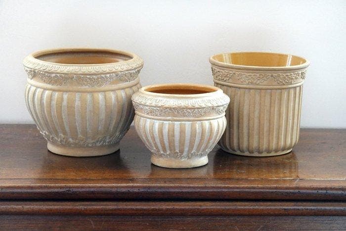 Bloempot (3) - Terracotta, Antiek en Kunst, Kunst | Designobjecten