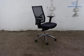 Ergonomische bureaustoel NPR 1813 – zwart mesh – zo goed als, Verzenden, Gebruikt, Bureaustoel