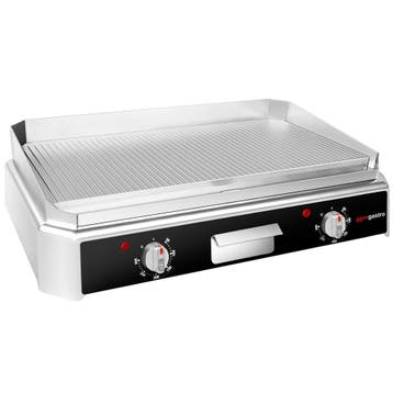 GGM Gastro | Elektrische bakplaat - 5kW - Geribbeld |, Verzenden, Nieuw in verpakking, Fornuis, Frituur en Grillen