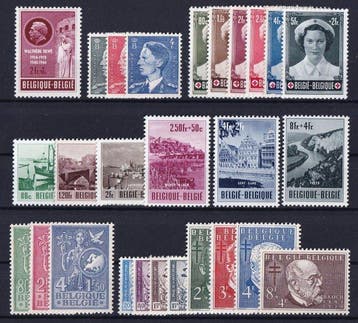 België 1953 - volledige jaargang (zonder Boudewijn) -, Gestempeld