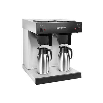 GGM Gastro | Koffiezetapparaat - filterkoffie - 2x2L - met 2, Verzenden, Nieuw in verpakking, Koffie en Espresso
