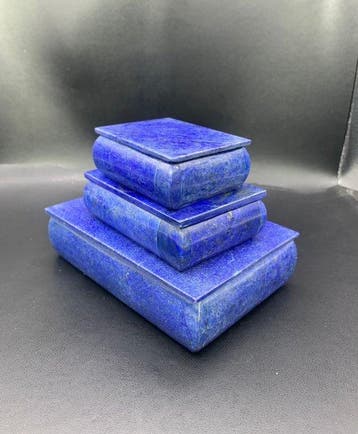 lapis lazuli Sieradendoos - Set - Hoogte: 155 mm - Breedte: