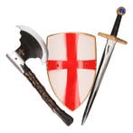 Ridder  wapens set wit/rood 3 delig - Zwaarden, Verzenden, Nieuw