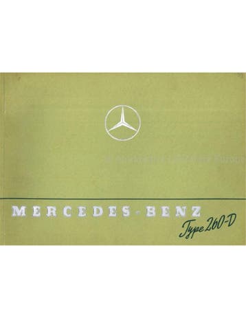 1939 MERCEDES BENZ 260D BROCHURE ENGELS, Nieuw, Author