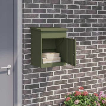 vidaXL Pakket inwerp box met opslag Olijfgroen 47,5 x 38 x, Verzenden, Nieuw