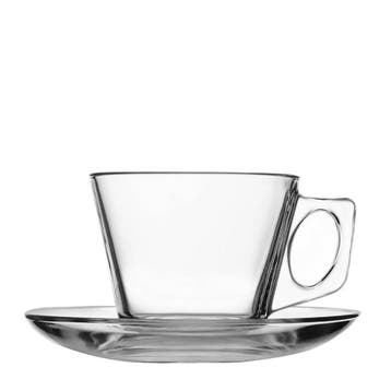 GGM Gastro | (24 stuks) AQUA - Koffie- / theekop & schotel -, Verzenden, Nieuw, Kop(pen) en/of Schotel(s)