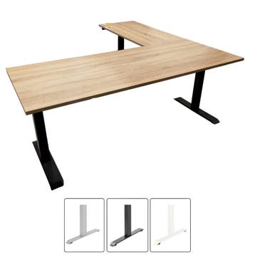 NIEUW Deluxe elektrisch zit-sta hoekbureau | 200x200 cm | kl, Huis en Inrichting, Bureaus, Ophalen of Verzenden, Nieuw