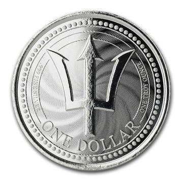 Barbados Trident 1 oz 2019 (30.000 oplage), Verzenden, Midden-Amerika, Losse munt, Zilver
