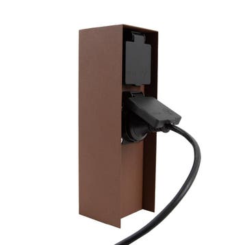 Tuinstopcontact Charge 2 corten dubbel buitenstopcontact, Verzenden, Nieuw, Bruin, Modern